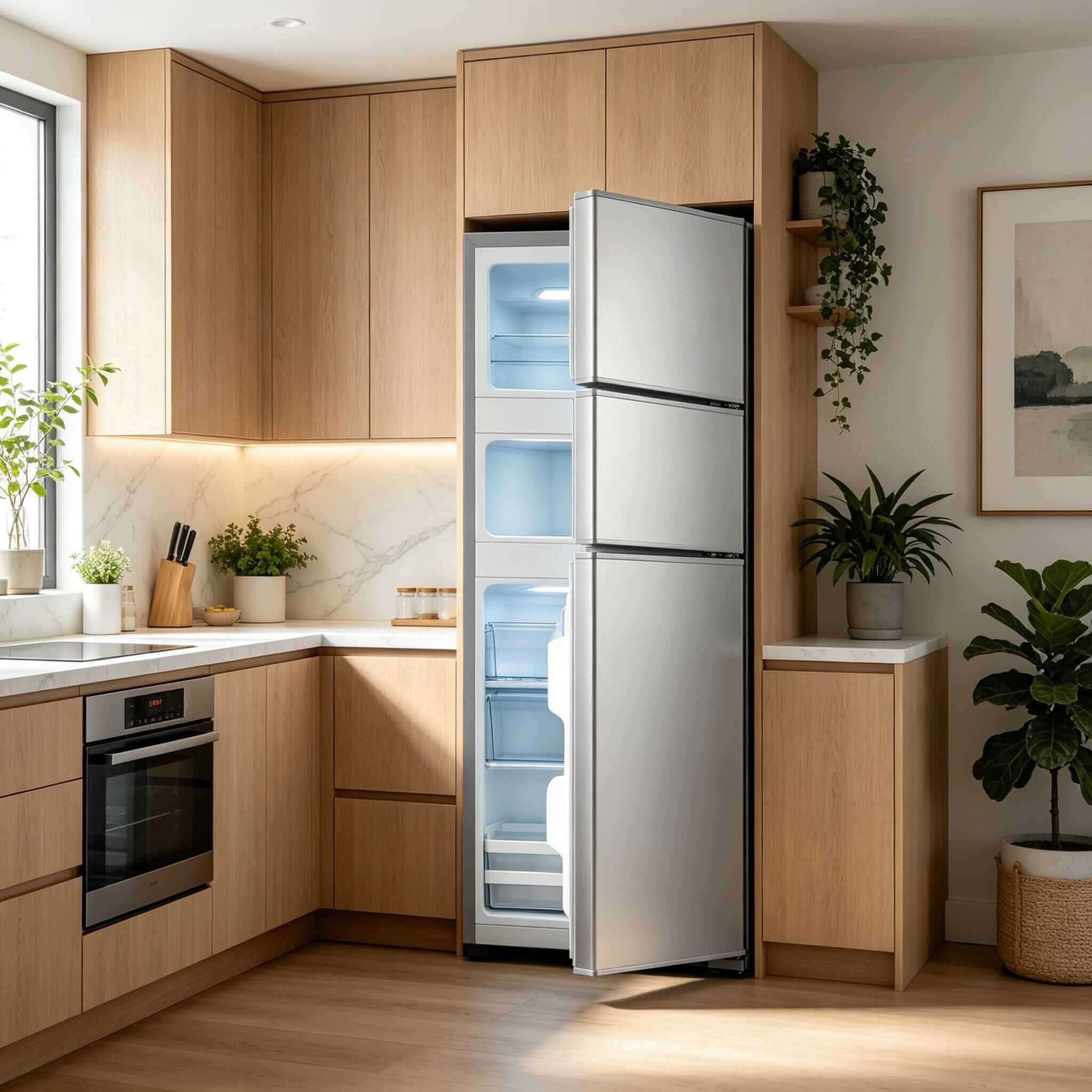 78L‑206L Triple‑Door Fridge
