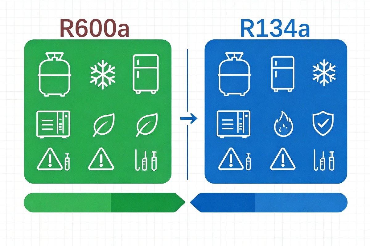 What Are the Differences Between R600a and R134a Refrigerants?