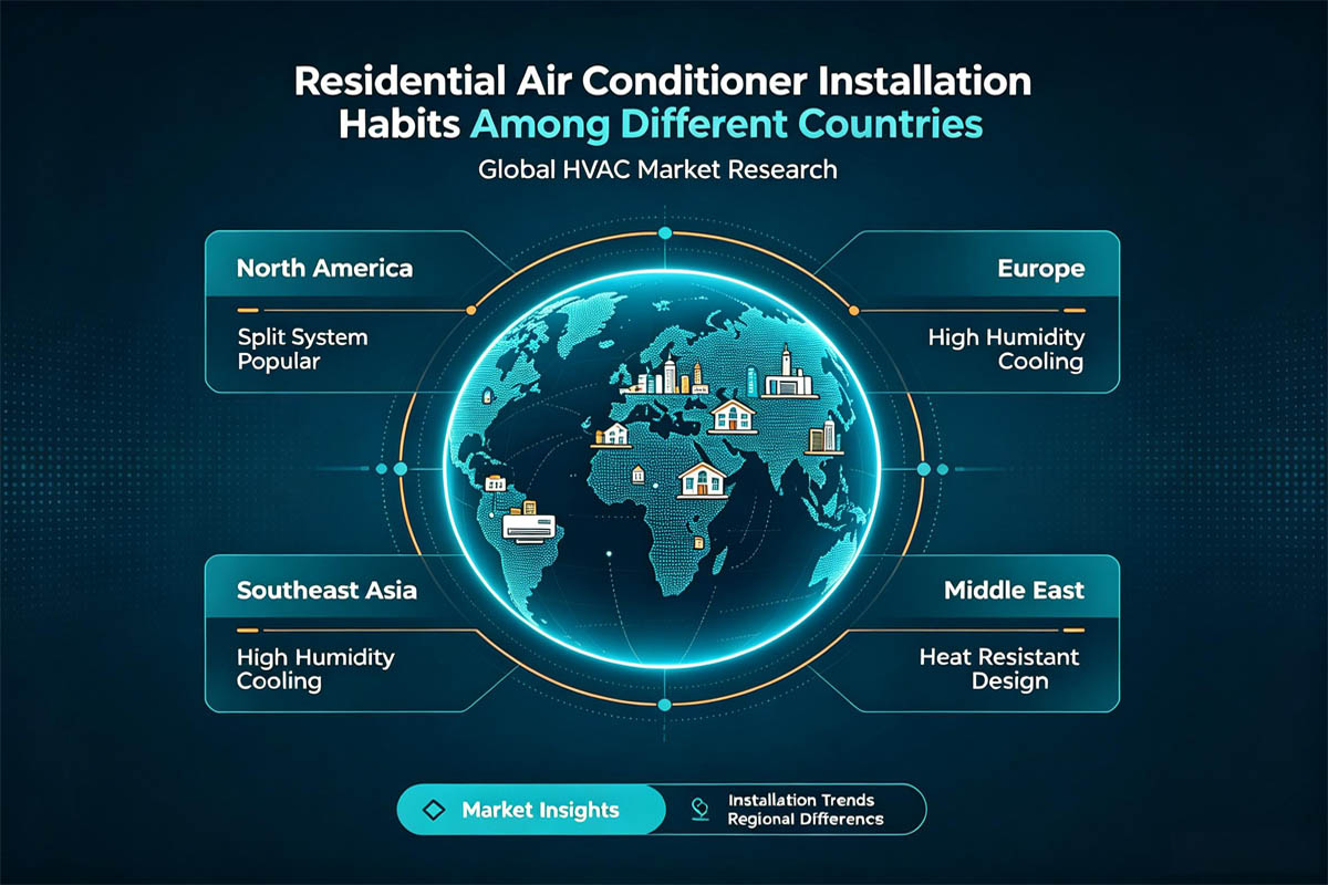 Residential Air Conditioner Installation Habits Among Different Countries